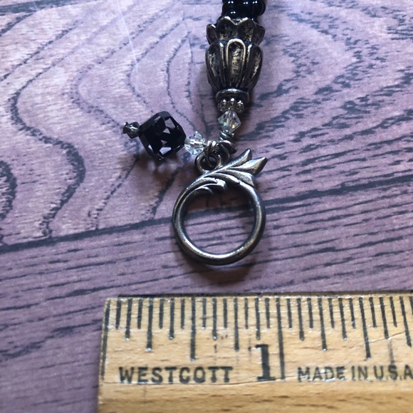 Black Onyx Beaded 7 1/2" Bracelet with clasp - Picture 7 of 10